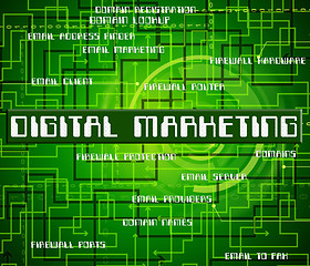 Image showing Digital Marketing Means Promotion Text And Selling