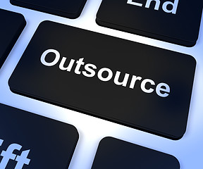 Image showing Outsource Key Showing Subcontracting And Freelance