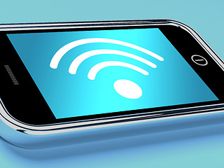 Image showing Wifi Internet Connection On A Mobile Phone