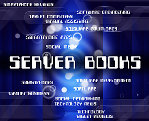 Image showing Server Books Means Computer Servers And Fiction