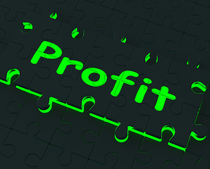 Image showing Profit Puzzle Shows Earnings And Investment