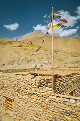 Image showing Stone wall in Dolpo