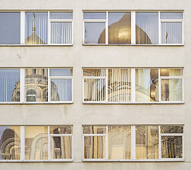 Image showing church reflecting in office windows