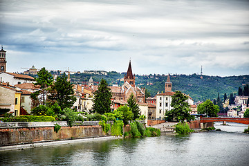 Image showing Panoramic view of Verona city