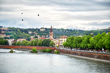 Image showing Panoramic view of Verona city