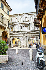 Image showing Ancient Roman Porta Borsari Gate in Verona