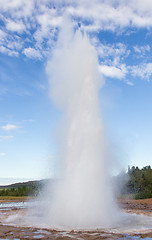 Image showing Strokkur eruption in the Geysir area, Iceland