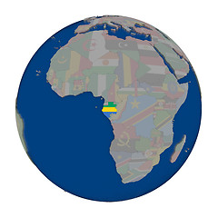 Image showing Gabon on political globe