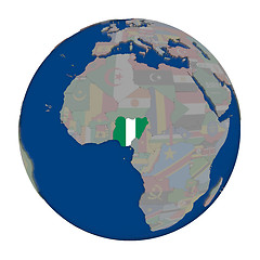 Image showing Nigeria on political globe