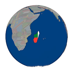 Image showing Madagascar on political globe