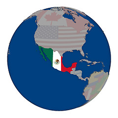 Image showing Mexico on political globe