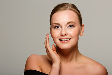 Image showing Portrait of smiling young model