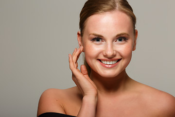 Image showing Portrait of smiling young girl