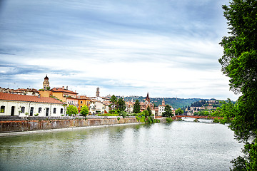 Image showing Panoramic view of Verona city