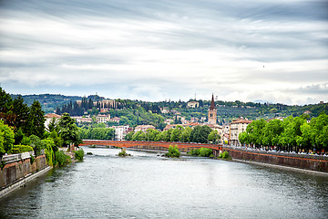 Image showing Panoramic view of Verona city