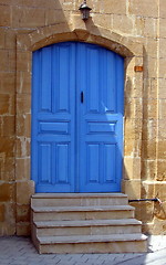 Image showing Blue door. Nicosia. Cyprus