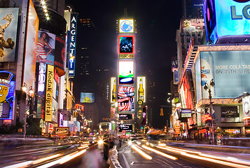 Image showing Times Square by night