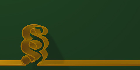 Image showing paragraph symbols on green background - 3d rendering