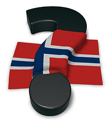 Image showing question mark and flag of norway - 3d illustration