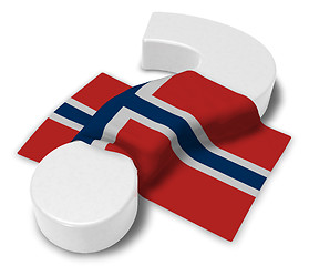 Image showing question mark and flag of norway - 3d illustration