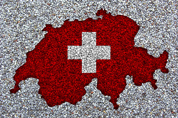 Image showing Textured map of Switzerland  in nice colors