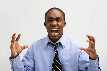 Image showing Screaming business professional