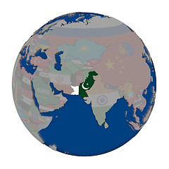 Image showing Pakistan on political globe