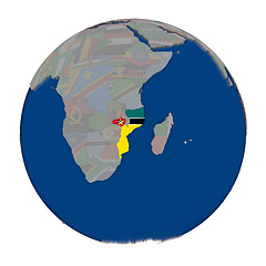 Image showing Mozambique on political globe