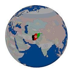 Image showing Afghanistan on political globe