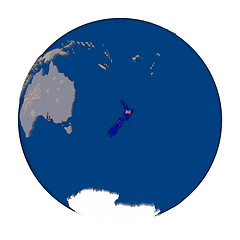 Image showing New Zealand on political globe