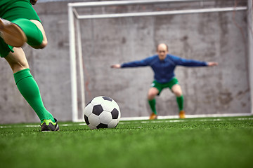 Image showing Thq legs of soccer football player