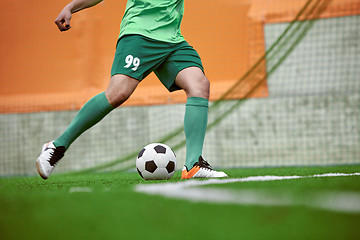 Image showing Thq legs of soccer football player