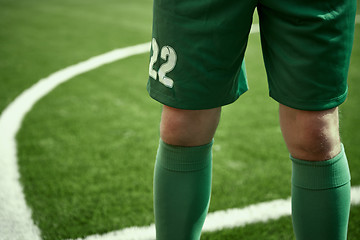 Image showing Thq legs of soccer football player