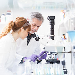 Image showing Health care researchers working in scientific laboratory.