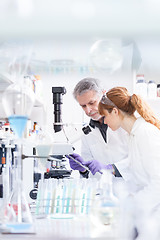 Image showing Health care researchers working in scientific laboratory.