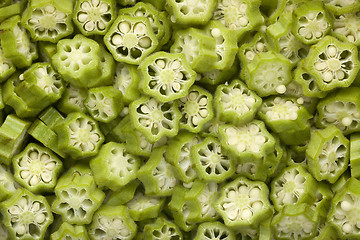 Image showing Sliced okra