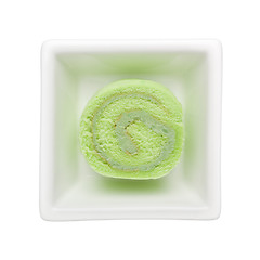 Image showing Pandan Swiss roll