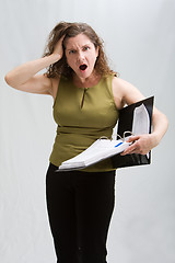 Image showing Worried business woman