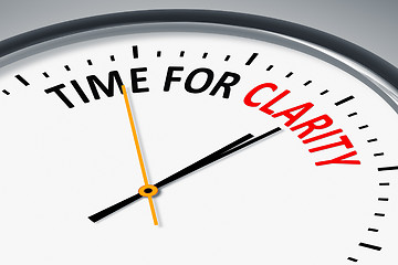 Image showing clock with text time for clarity