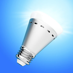 Image showing LED bulb on blue background