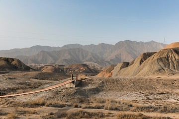 Image showing Large colorful mountains in China