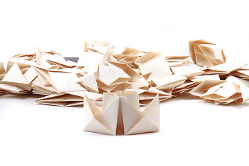Image showing origami papers background 