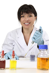 Image showing Friendly scientist, researcher, medical technician