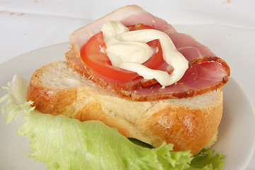 Image showing Ham sandwich