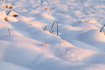 Image showing snow drifts, close-up