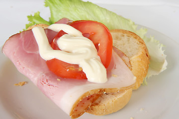 Image showing Ham sandwich