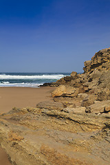 Image showing The rocky coast seen in Portugal Sintra