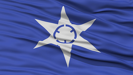 Image showing Closeup of Mito Flag, Capital of Japan Prefecture