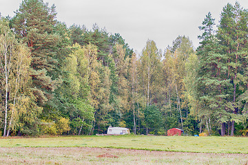 Image showing camper near the forest