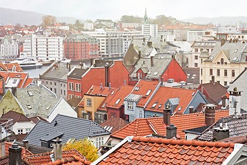 Image showing traditional houses in Bergen, Norway